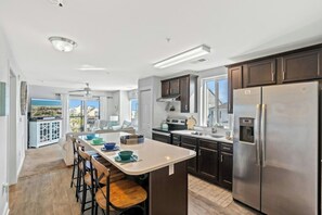 Fridge, microwave, oven, stovetop - Marsh Villas 3P- 2BR-Beach Across The Street- Pool (North Myrtle Beach)