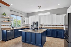 Microwave, oven, stovetop, dishwasher