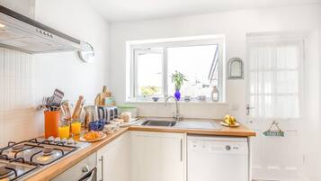 Microwave, oven, dishwasher, high chair