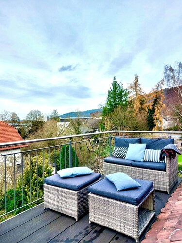 Large panorama suite with castle view terrace
