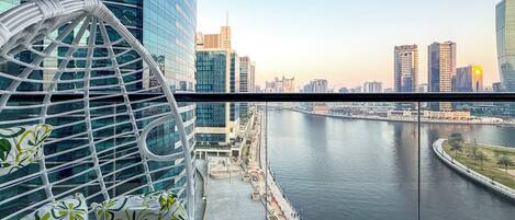 Lägenhet Deluxe - balkong - utsikt mot kanalen | Balkongutsikt