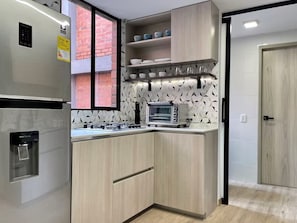 Private kitchen - Wonderful 2-bedroom apartment in Medellín perfect for your stay (Medellín)