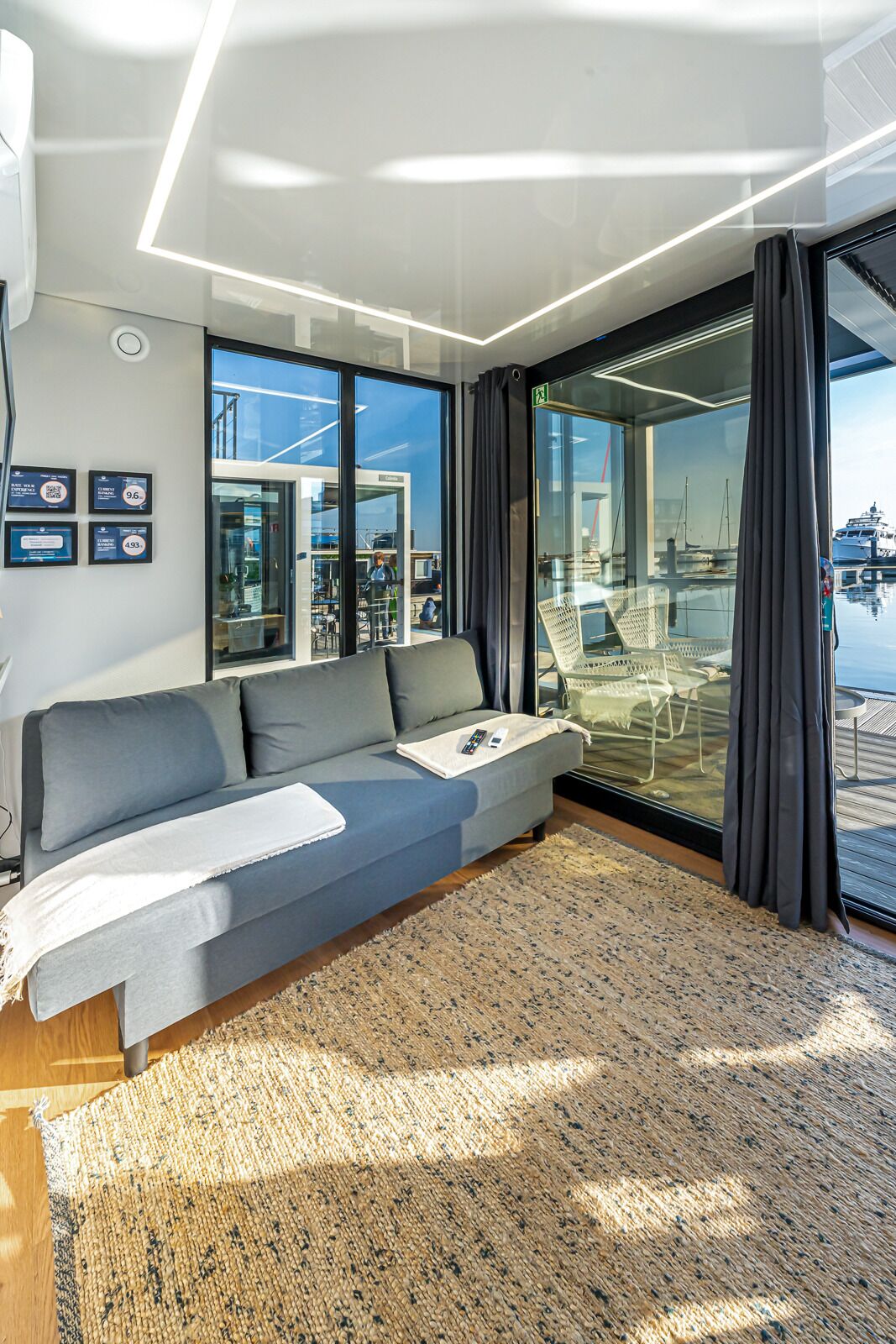 Mobile Deluxe-Unterkunft, Meerblick | Wohnbereich