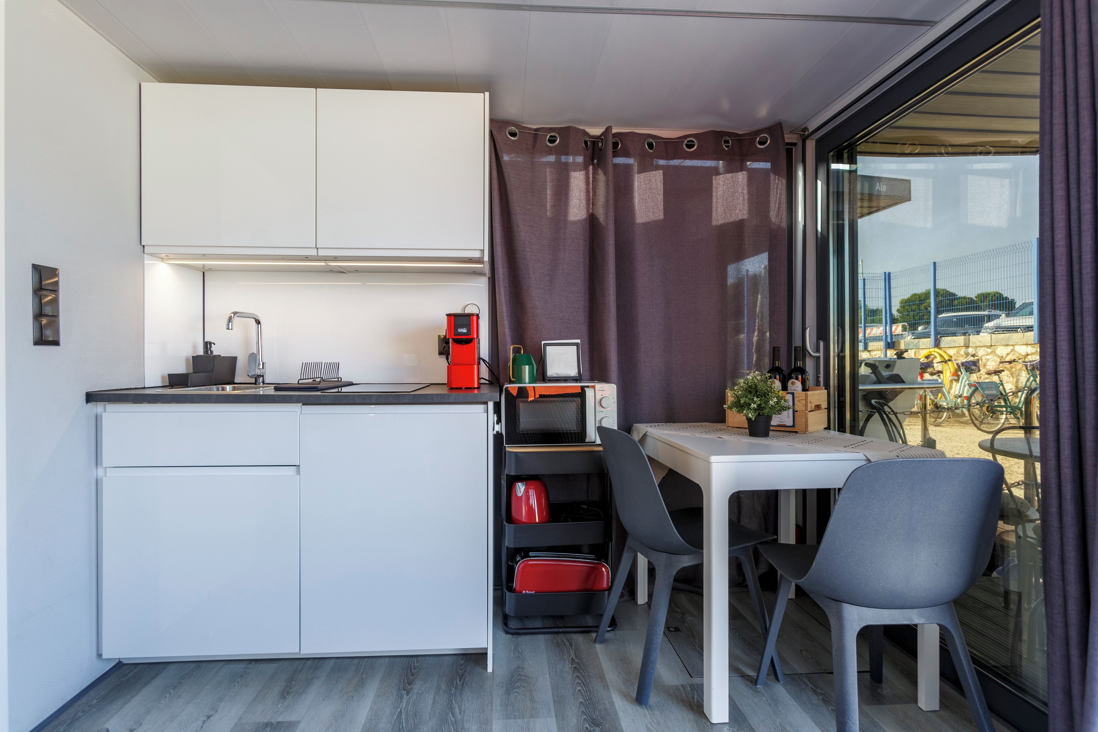 Mobile Home Confort, vue mer | Cuisine privée