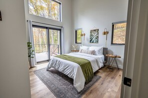 WiFi, bed sheets - Modern Cabin | Hot Tub + Forest Views | 2 BR 2 BA (Logan)