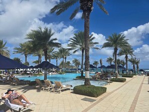 Outdoor pool - Luxury Beachfront 3-Bedroom Condo | Ocean View (sint maarten)