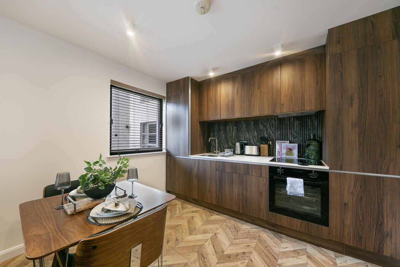 Fridge, microwave, oven, toaster