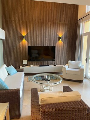 Living area - Beachfront 3 BDR duplex in heart of Abu tig Marina (Red Sea Governorate)