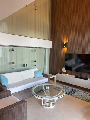 Living area - Beachfront 3 BDR duplex in heart of Abu tig Marina (Red Sea Governorate)