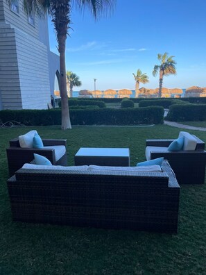 Terrace/patio - Beachfront 3 BDR duplex in heart of Abu tig Marina (Red Sea Governorate)