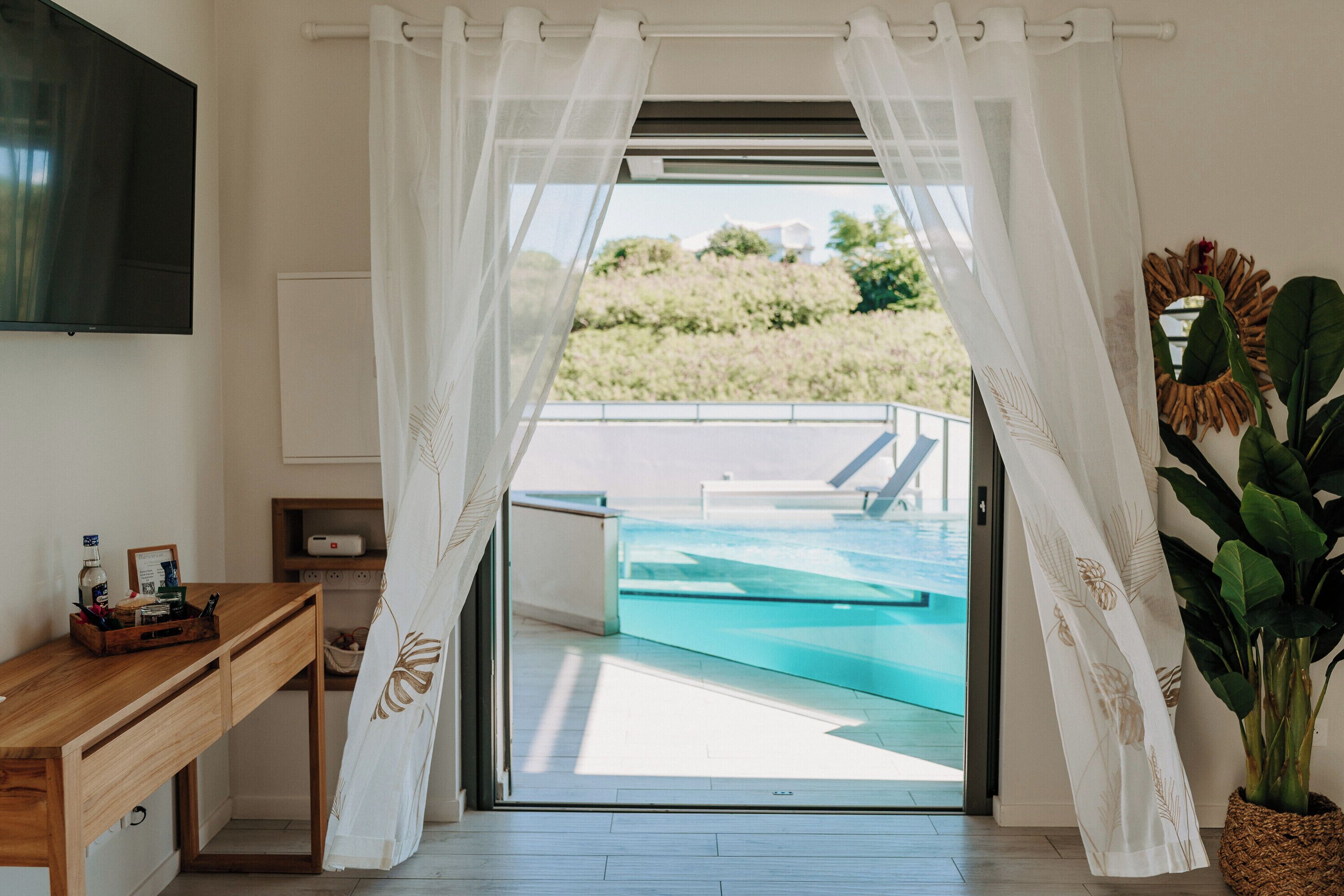 Appartement Supérieur, vue piscine | Coin séjour