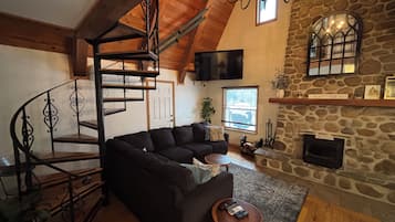 Télévision, cheminée