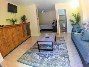 Leilighet, bassengutsikt | Strykejern/-brett og wi-fi (inkludert)