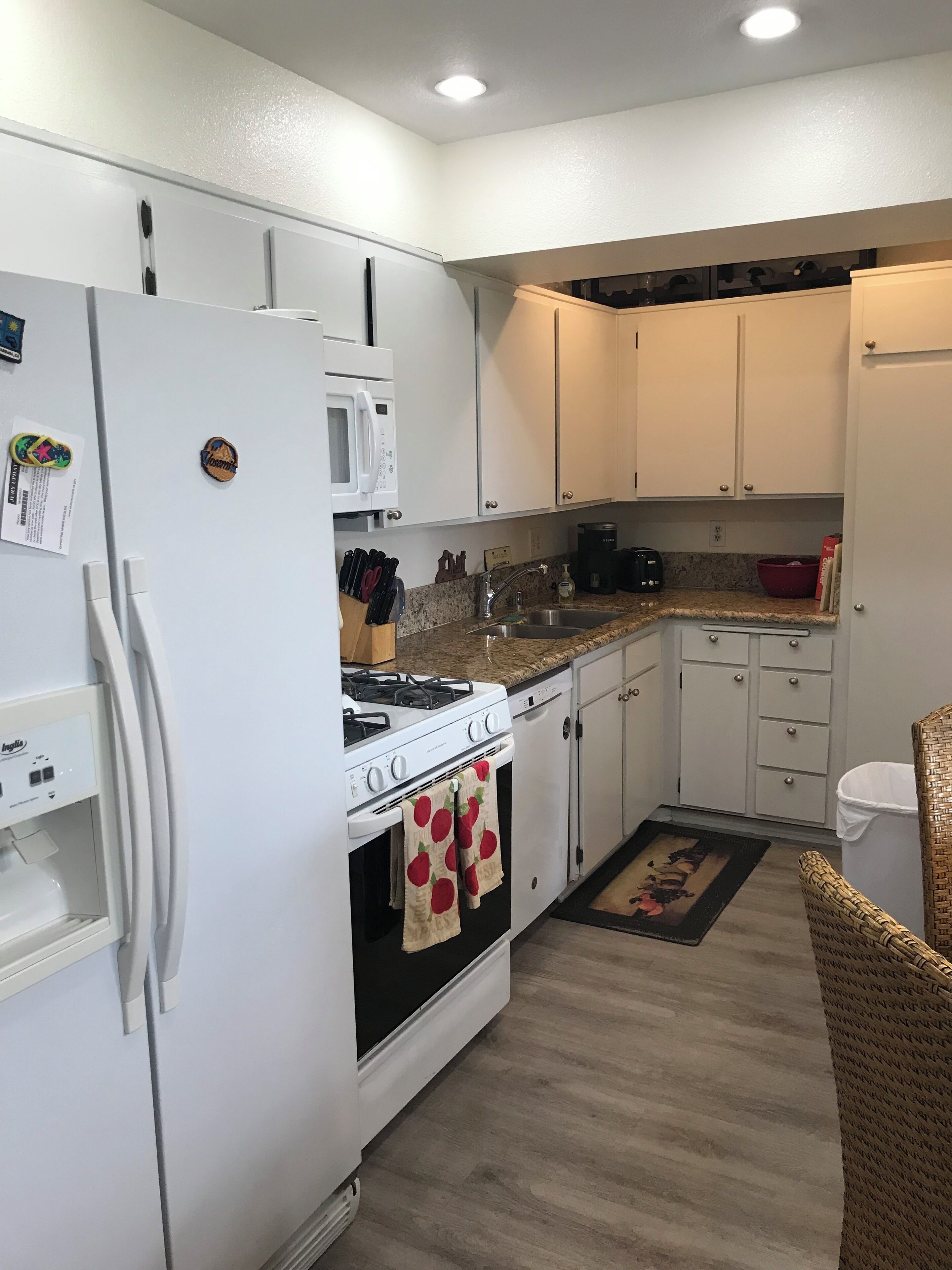 Microwave, oven, stovetop, dishwasher