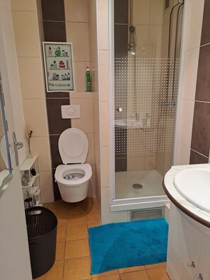 Sèche-cheveux, serviettes fournies, papier toilette