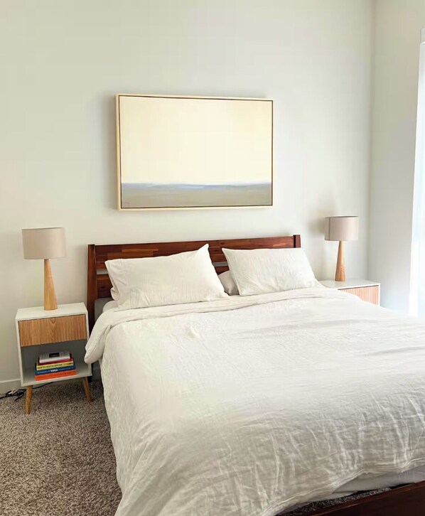 2 habitaciones, tabla de planchar con plancha, internet y ropa de cama 