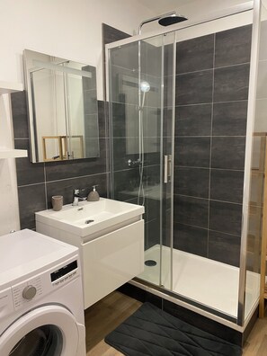 Shower, hair dryer, towels, soap - Central in city center with 2 well-separated double bedrooms/WIFI/easy parking (Reims)