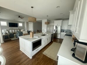Coffee/tea maker, fridge, microwave, oven - New Build! 3rd Row, Ocean Views, Elevator, Large Private Pool, 5 BR, 5.5 BA! (Ocean Isle Beach)