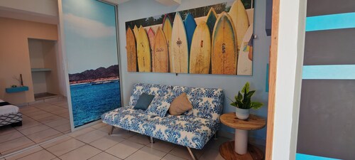 Mediterranean style apartment suit includes kitchen.