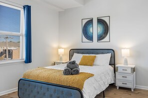 Iron/ironing board, travel crib, WiFi, bed sheets