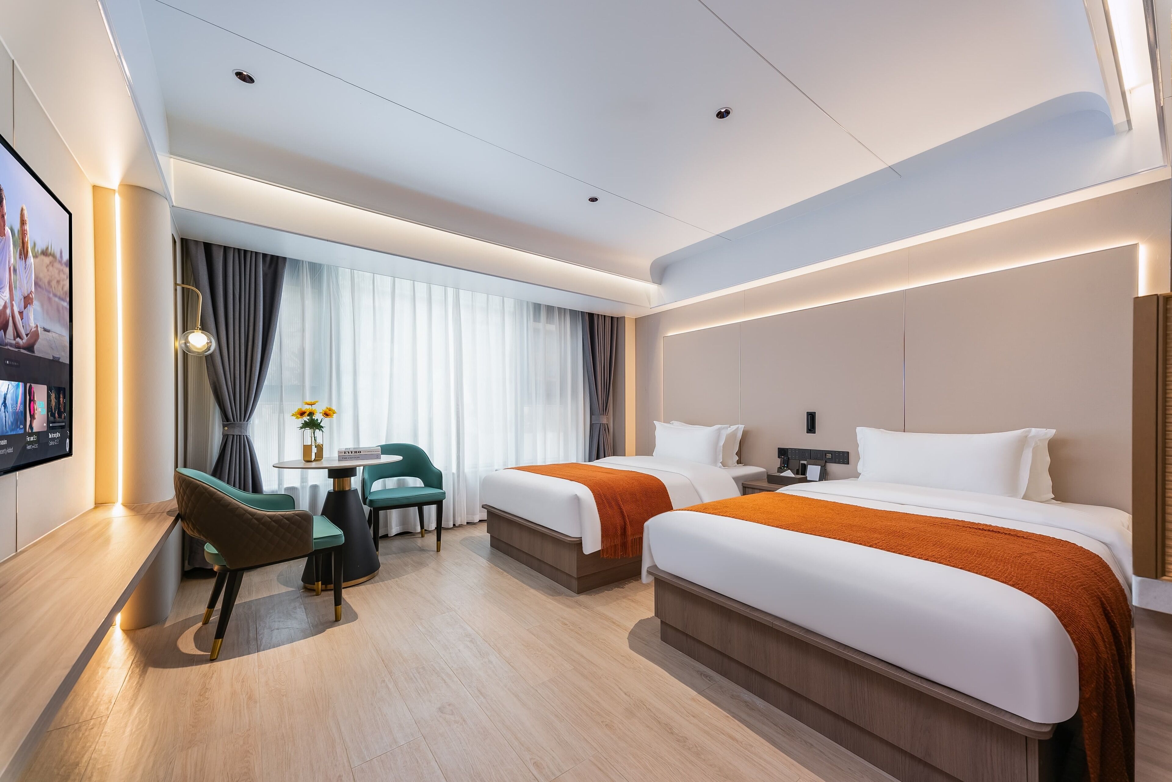 City Twin Room, City View | Blackout curtains, iron/ironing board, free WiFi