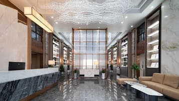 Sittområde i lobbyn