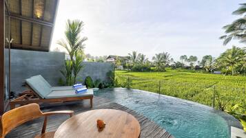 Deluxe Villa, Balcony, Pool View | Desk, laptop workspace, free WiFi