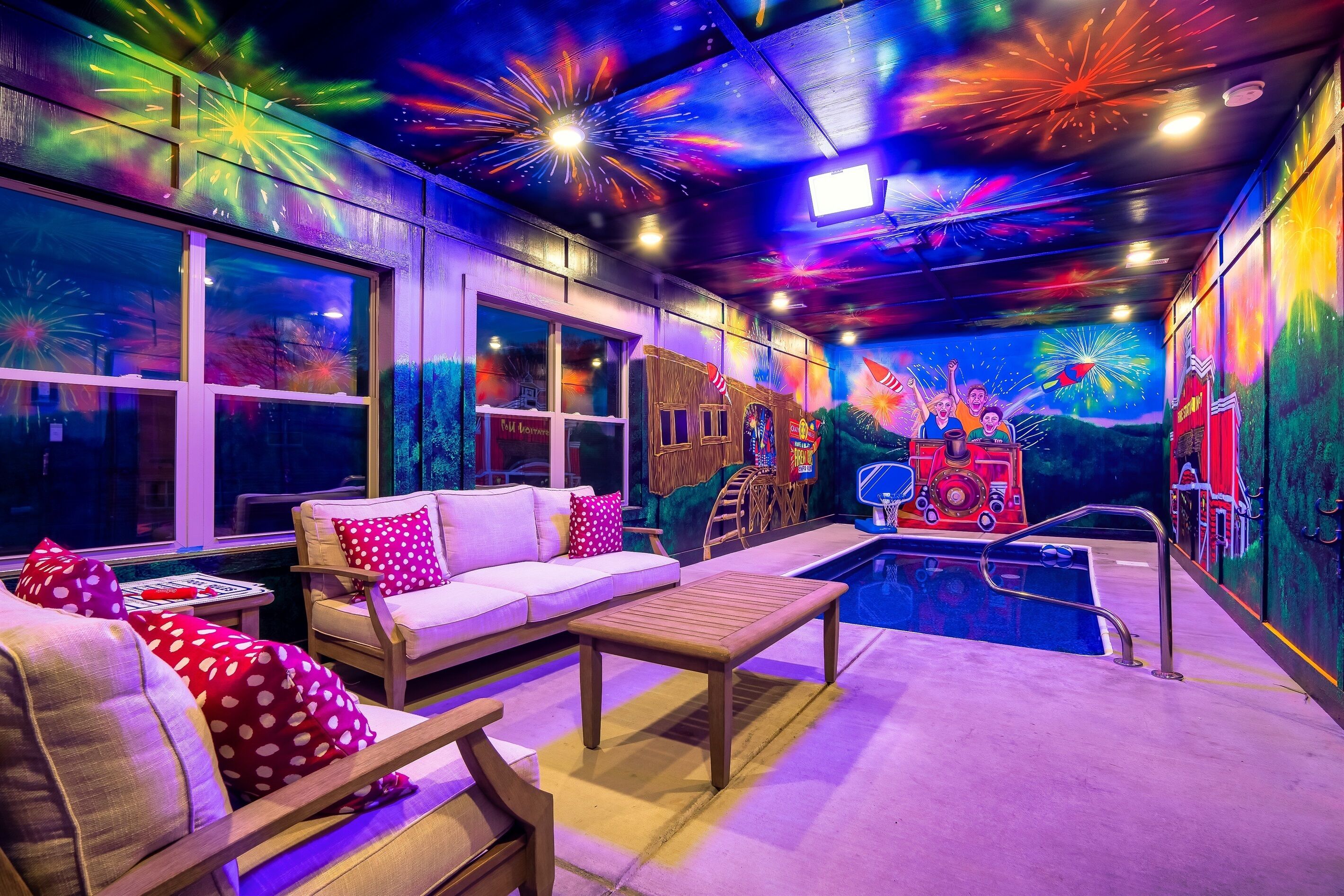 Indoor pool, a heated pool