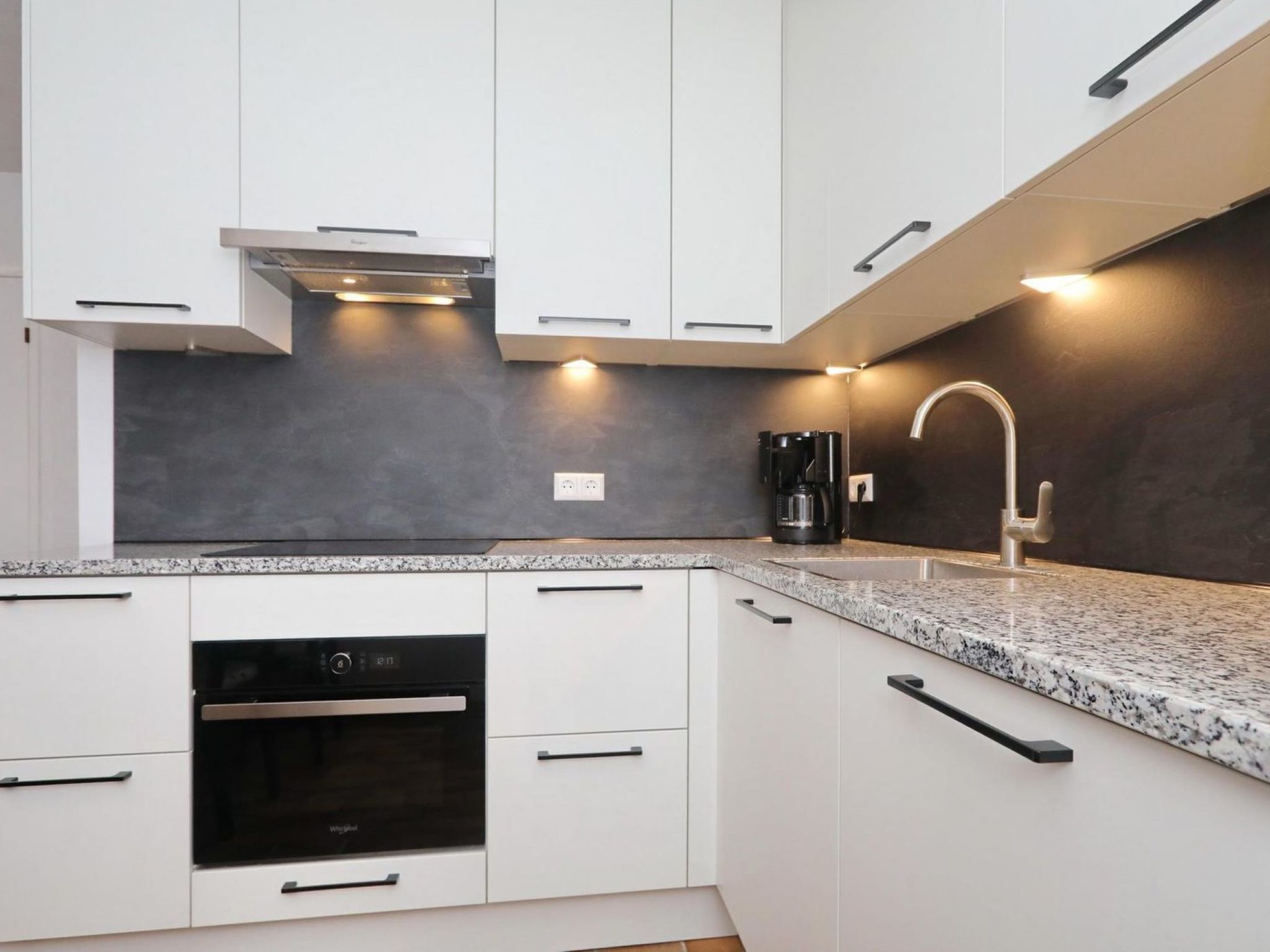 Fridge, oven, cookware/dishes/utensils