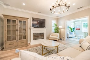 TV, fireplace, offices - Marbella Lane - Modern and Sophisticated Home (Irvine)
