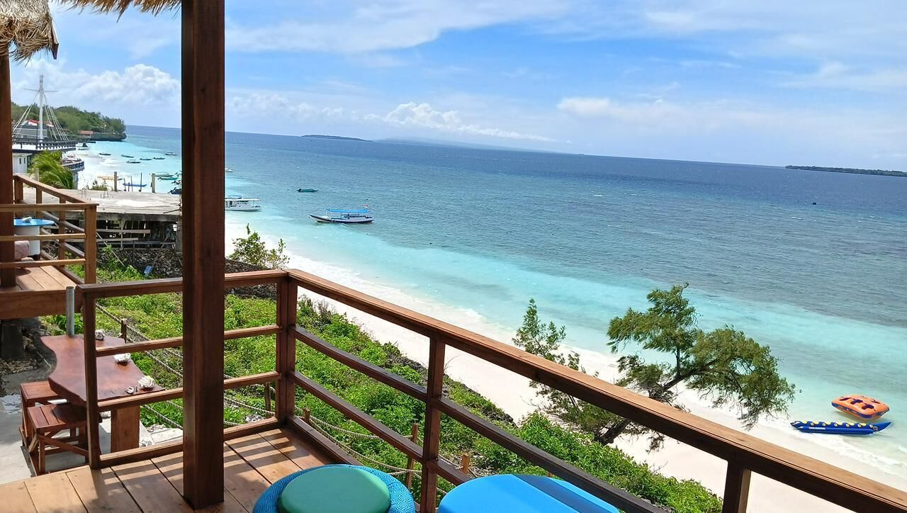 Bungalow – deluxe, strandutsikt | Balkong