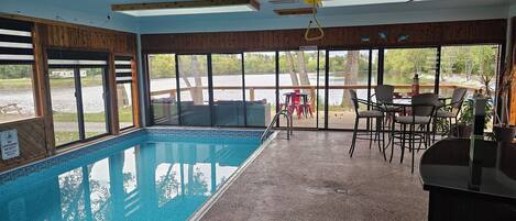 Indoor pool, a heated pool