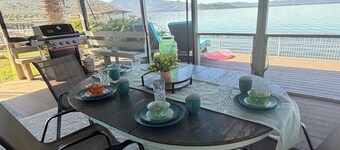 Cozy Lakefront Home with Amazing Lake Views from Huge Back Deck