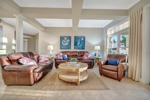 Premium Condo, 4 Bedrooms, Beach View, Beachside | Living area - Holmes Beachfront Oasis (Holmes Beach)