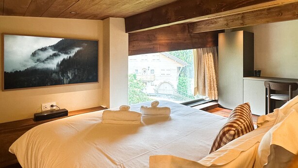 2 bedrooms, iron/ironing board, free WiFi, bed sheets - Santos Megève near the village (Megève)
