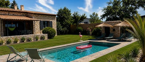 Outdoor pool, a heated pool