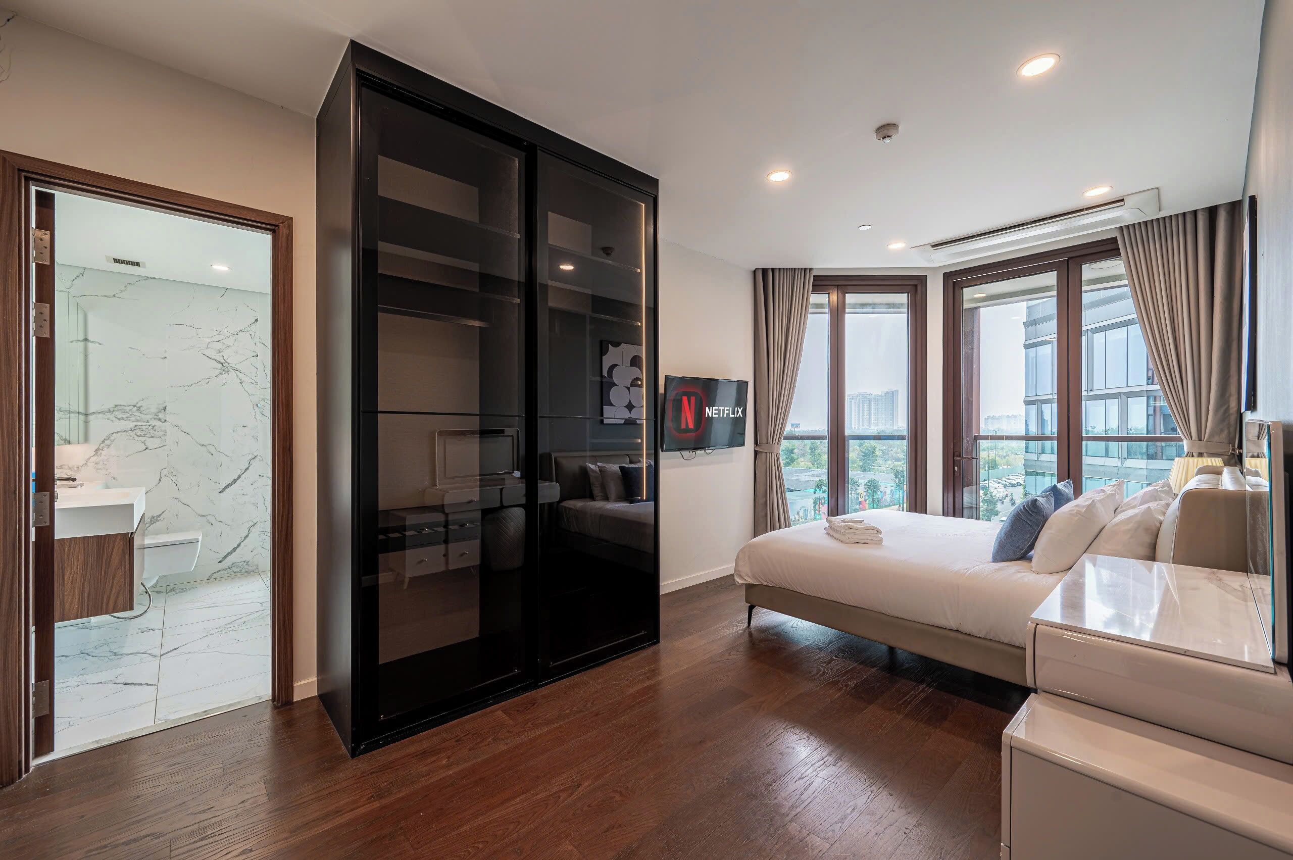 Departamento Deluxe, 3 habitaciones, para no fumadores, vista a la ciudad | Wifi gratis 