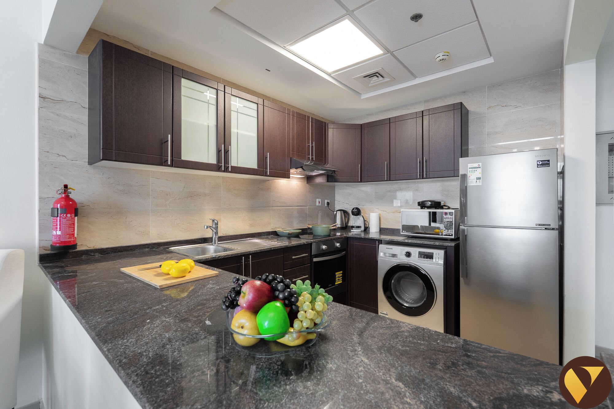 奢华公寓, 阳台, 城市景观 | 私人厨房 | 大冰箱、微波炉、烤箱、炉灶