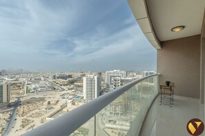 Luxury Apartment, Balcony, City View | Balcony - Siraj Tower Arjan near Miracle Garden (Dubai)