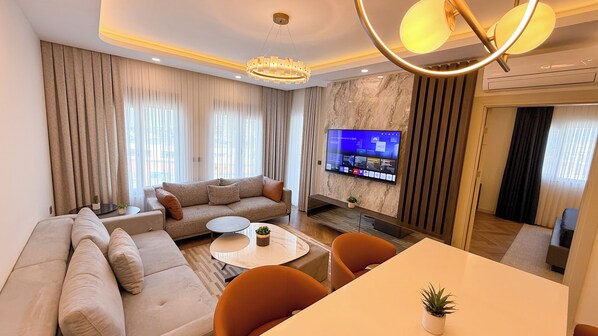 Deluxe Condo, City View | Desk, laptop workspace, iron/ironing board, free WiFi - Let'stay Corner Suites (Antalya)