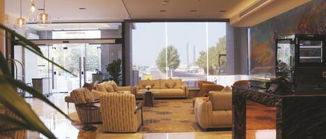 Coin salon dans le hall