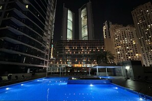 Pool - Panoramic Marina View | 1BR | walk to beach (Dubai)