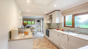 Microwave, oven, dishwasher, high chair