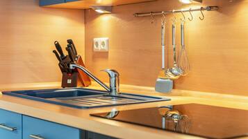 Fridge, oven, stovetop, dishwasher