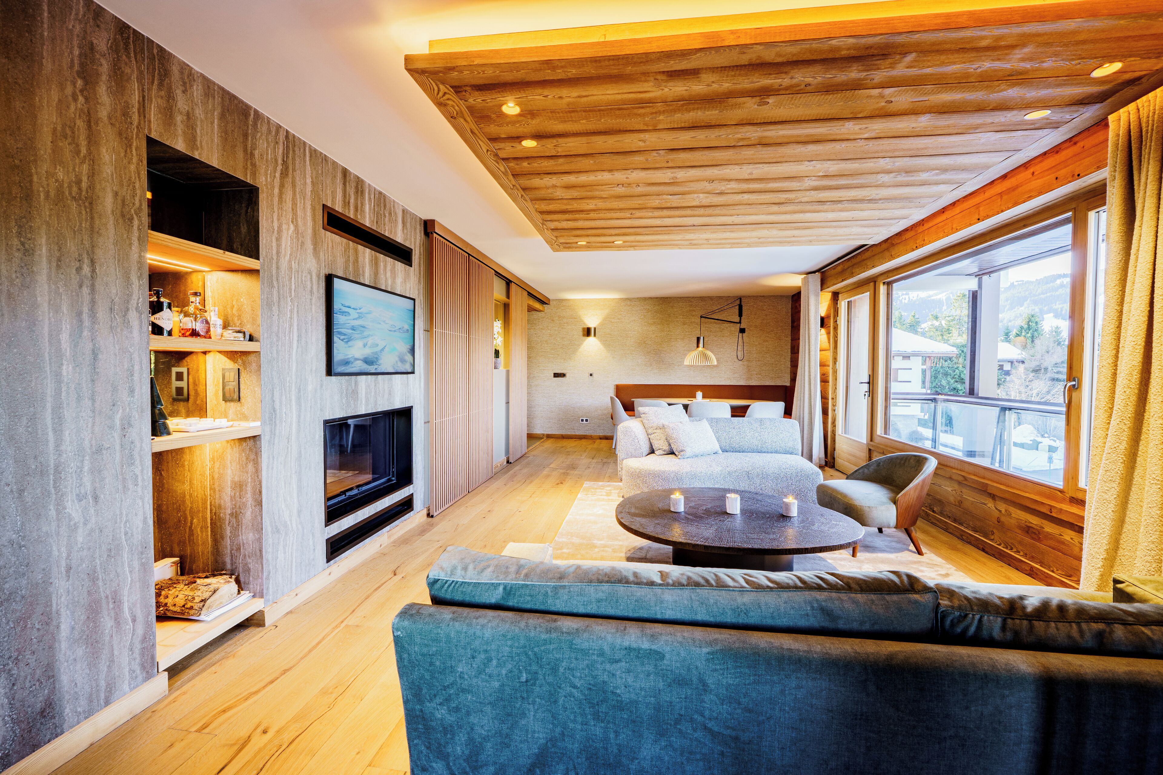 TV connectée, cheminée