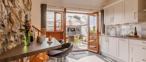 Microwave, oven, dishwasher, high chair