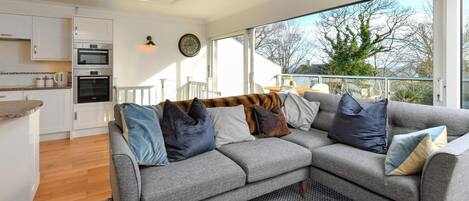 Televisión y chimenea