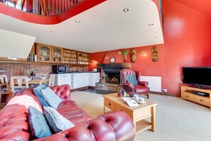 Fernseher, Kamin