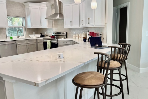 Bright open kitchen