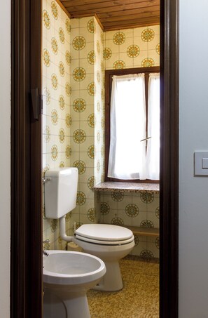 Dusche, Haartrockner, Bidet, Handtücher